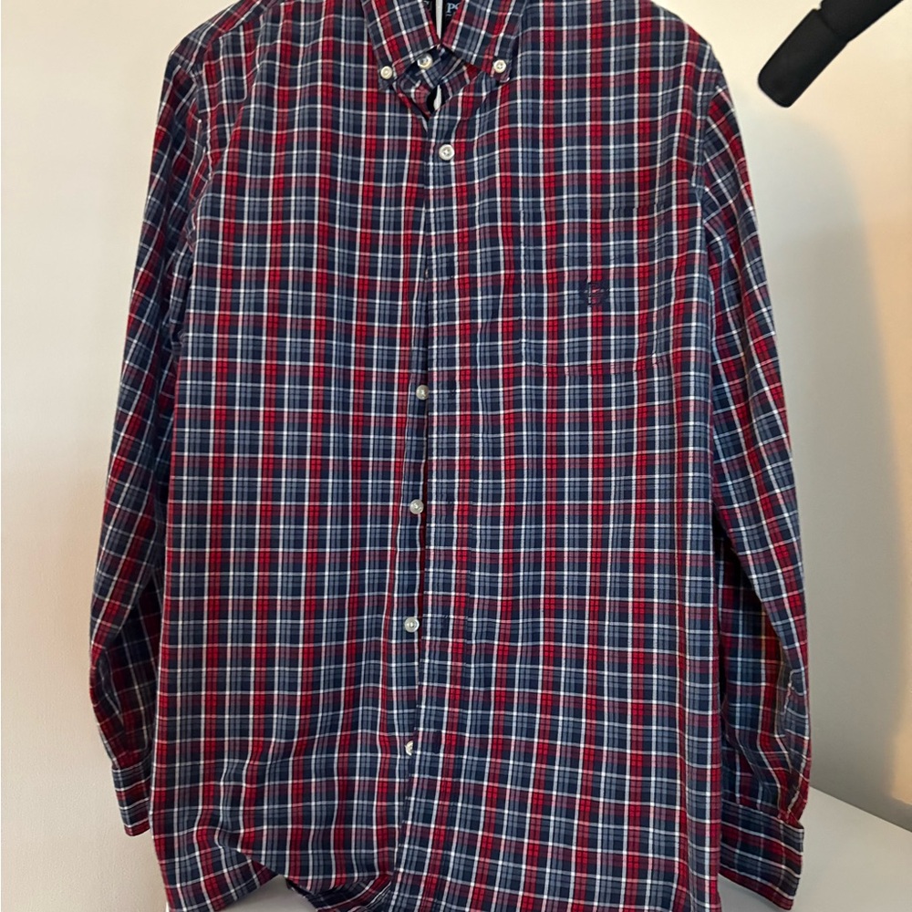 Chaps Red and Blue Checkered Men's Shirt